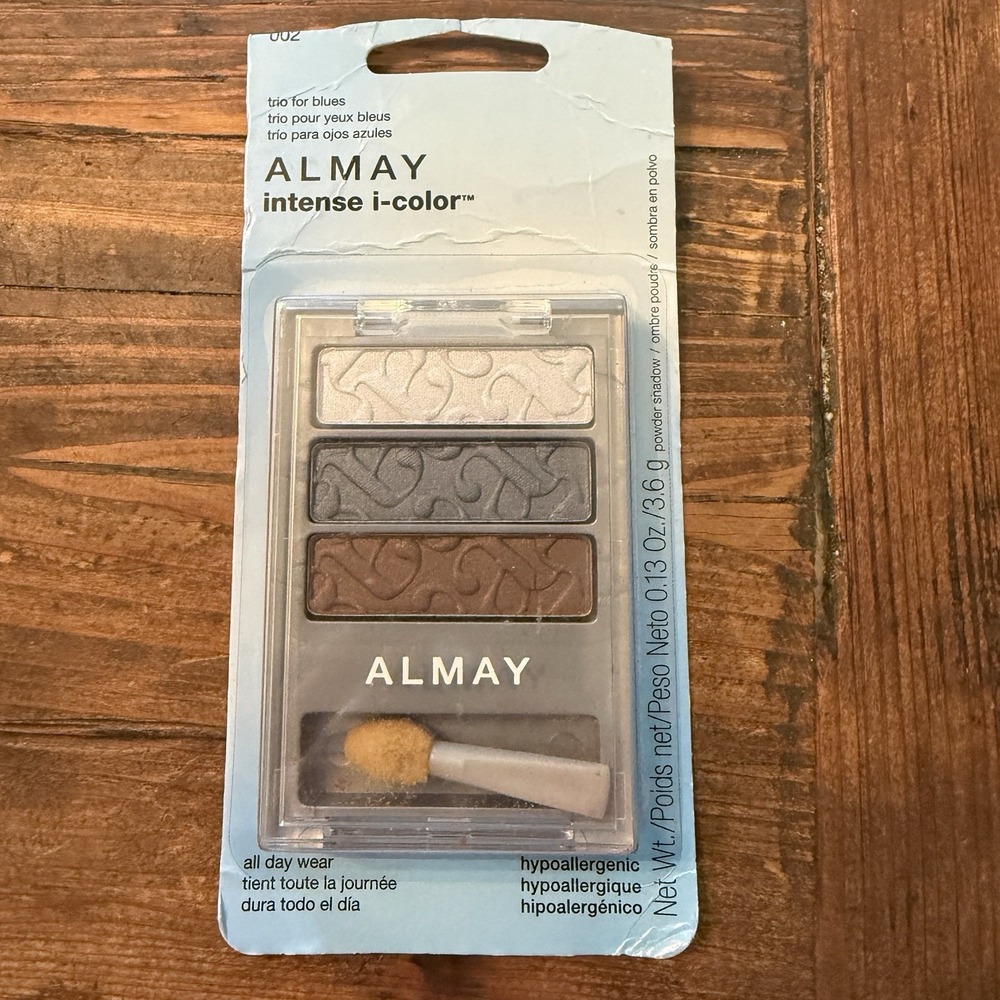 Almay Intense i-Color Trio for Blues 002 Eyeshadow Discontinued Sealed 0.13 oz